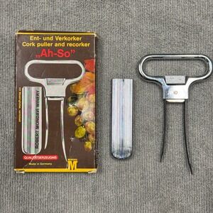 VTG Monopol Ah So Cork Puller Recorker Wine Bottle Opener Germany New Open Box
